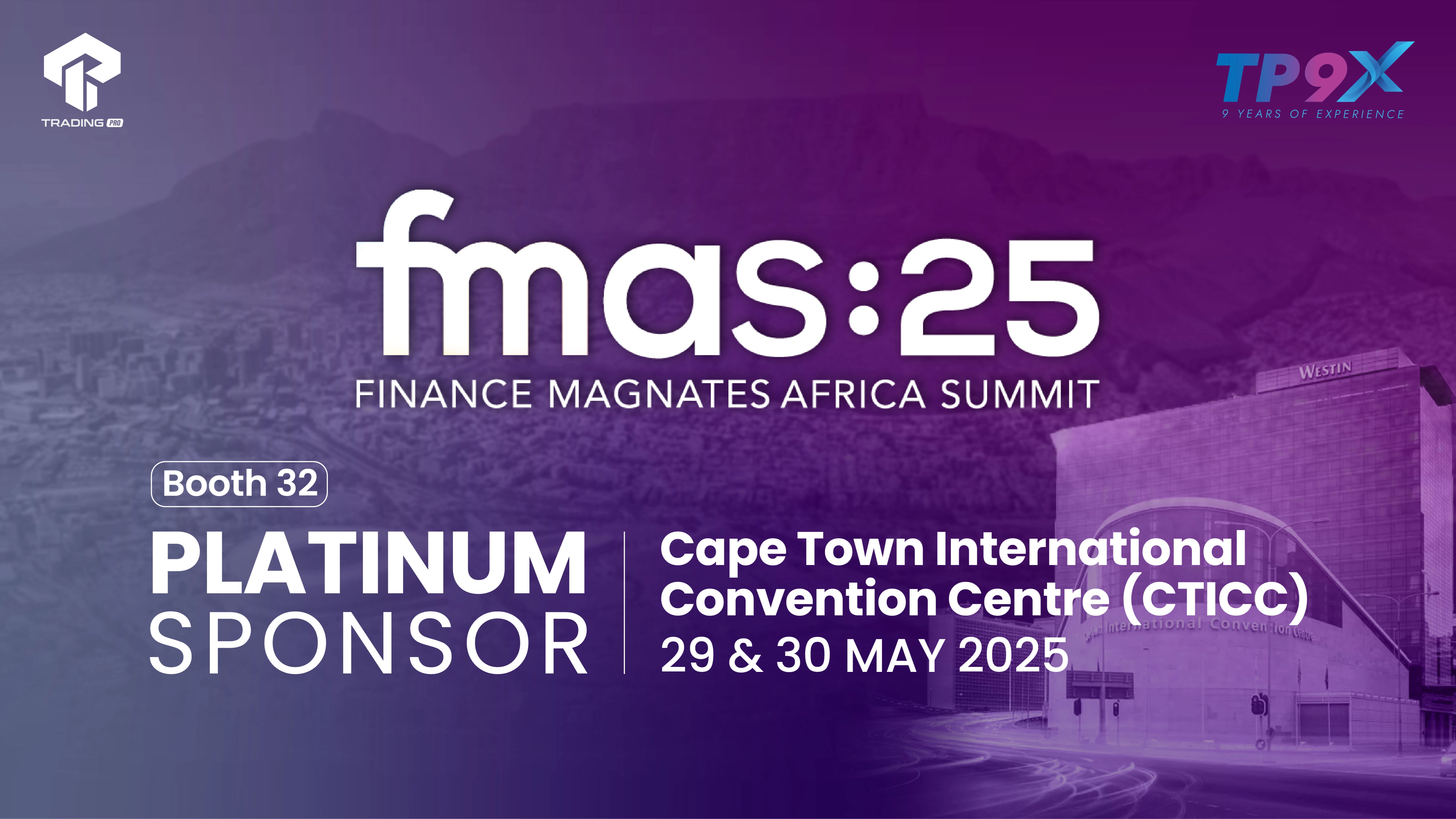 TradingPRO Platinum Sponsor at Finance Magnates Africa Summit 2025